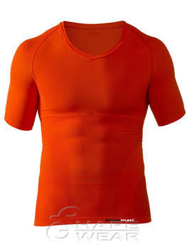 Knapman UltraThin v-hals oranje